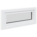 VidaXL Okno piwniczne RISOR 90 x 40 cm PVC i szkło Biały