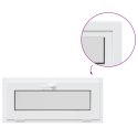 VidaXL Okno piwniczne RISOR 90 x 40 cm PVC i szkło Biały