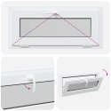VidaXL Okno piwniczne RISOR 90 x 40 cm PVC i szkło Biały
