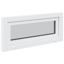 VidaXL Okno piwniczne RISOR 90 x 40 cm PVC i szkło Biały