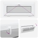 VidaXL Okno piwniczne RISOR 90 x 40 cm PVC i szkło Biały