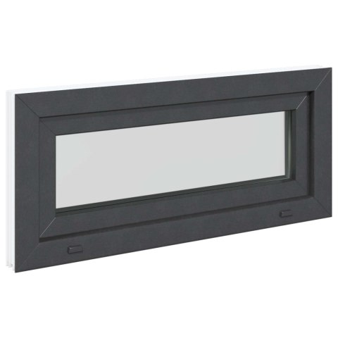 VidaXL Okno piwniczne RISOR 90 x 40 cm PVC i szkło antracytowy