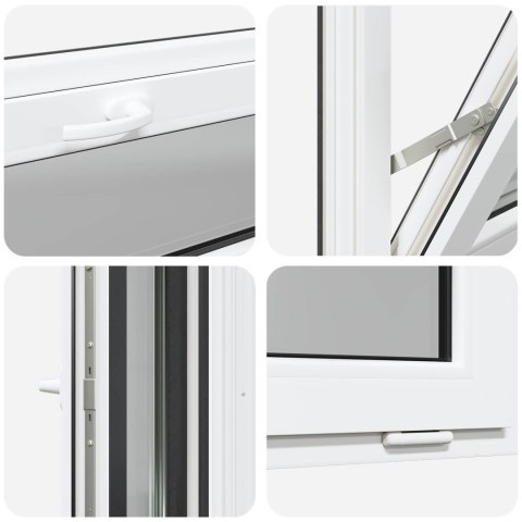 VidaXL Okno piwniczne RISOR 90 x 40 cm PVC i szkło antracytowy