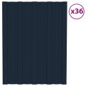 VidaXL Panel dachowy 36 pcs antracytowy 60 x 45 cm Stal galwanizowana