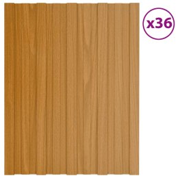 VidaXL Panel dachowy 36 pcs naturalny 60 x 45 cm Stal galwanizowana