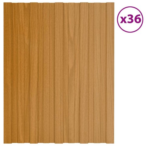 VidaXL Panel dachowy 36 pcs naturalny 60 x 45 cm Stal galwanizowana