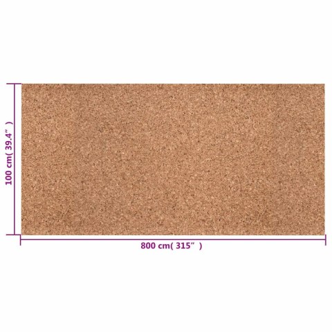 VidaXL Rolka korkowa brązowy 100 x 800 x 0,2 cm korek