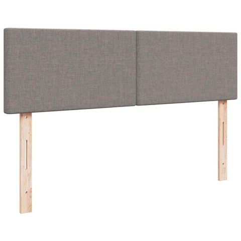 VidaXL Rama łóżka otomana z materacami, taupe, 180x200 cm, tkanina