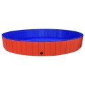 SKŁADANY BASEN DLA PSA CZERWONY 300X40CM PVC