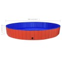 SKŁADANY BASEN DLA PSA CZERWONY 300X40CM PVC