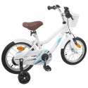 VidaXL Rower Dziecięcy 12 Cali dla dzieci w wieku 2-4 lata Biały