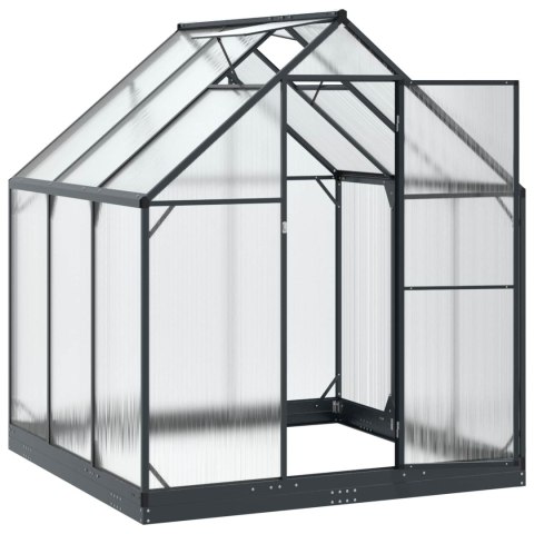 VidaXL Szklarnia Ogrodowa Z blokadą antracytowy 183,5 x 183,5 x 207 cm