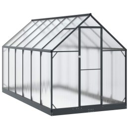VidaXL Szklarnia Ogrodowa Z blokadą antracytowy 183,5 x 363,5 x 207 cm