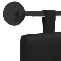 VidaXL Wezgłowie wiszące Z lampą LED Czarny Ekoskóra