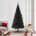 VidaXL Choinka z 300 diodami LED z podstawą Czarny 210 cm PVC