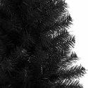 VidaXL Choinka z 300 diodami LED z podstawą Czarny 210 cm PVC