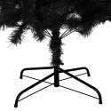VidaXL Choinka z 300 diodami LED z podstawą Czarny 210 cm PVC