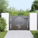 VidaXL Brama ogrodowa Czarny 110 x 105 cm Stal Malowana Proszkowo