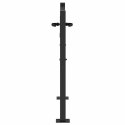 VidaXL Brama ogrodowa Czarny 110 x 105 cm Stal Malowana Proszkowo
