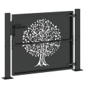VidaXL Brama ogrodowa Czarny 110 x 105 cm Stal Malowana Proszkowo