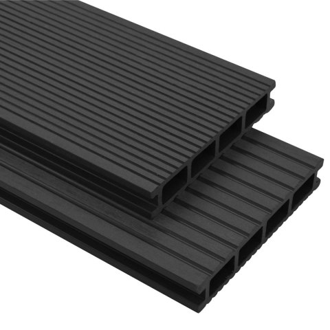 VidaXL Deska Tarasowa 6 pcs Antracyt Kompozyt drewniano-plastikowy