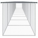 VidaXL Klatka dla kurcząt, z dachem, antracytowa, 1003x98x90 cm, stal