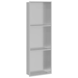 VidaXL Nisza prysznicowa Srebrny 90 x 30 x 9,5 cm Stal nierdzewna