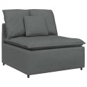 VidaXL Sofa modułowa z poduszkami Tkanina Ciemnoszara