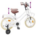 VidaXL Rower Dziecięcy 14 Cali dla dzieci w wieku 3-5 lat Biały
