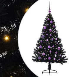VidaXL Sztuczna choinka z oświetleniem na Boże Narodzenie 150 cm PVC