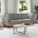 VidaXL Zestaw mebli do salonu z poduszką 3 pcs jasnoszary Welur