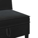 VidaXL Zestaw mebli do salonu z poduszką 4 pcs Czarny Welur