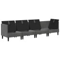 VidaXL Zestaw mebli do salonu z poduszką 4 pcs ciemnoszary Welur