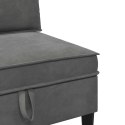 VidaXL Zestaw mebli do salonu z poduszką 4 pcs ciemnoszary Welur