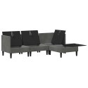 VidaXL Zestaw mebli do salonu z poduszką 4 pcs ciemnoszary Welur