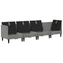 VidaXL Zestaw mebli do salonu z poduszką 4 pcs jasnoszary Welur