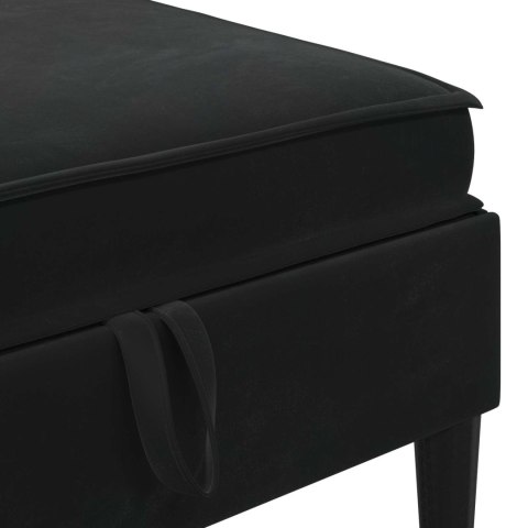 VidaXL Zestaw mebli do salonu z poduszką 5 pcs Czarny Welur