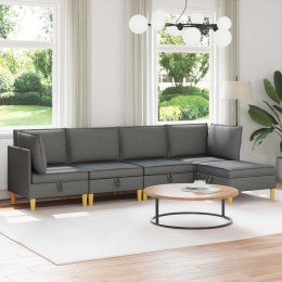 MODULARNY ZESTAW SOFY Z PRZECHOWALNIĄ 5 SZT. CIEMNOSZARY