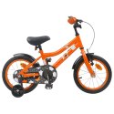 VidaXL Rower Dziecięcy 14 Cali dla dzieci w wieku 3-5 lat pomarańczowy