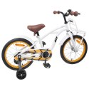 VidaXL Rower Dziecięcy 16 Cali dla dzieci w wieku 4-6 lat Biały