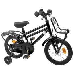 VidaXL Rower Dziecięcy 16 Cali dla dzieci w wieku 4-6 lat Czarny