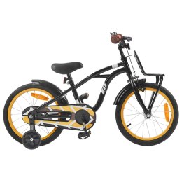 VidaXL Rower Dziecięcy 16 Cali dla dzieci w wieku 4-6 lat Czarny