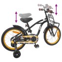 VidaXL Rower Dziecięcy 16 Cali dla dzieci w wieku 4-6 lat Czarny