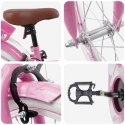 VidaXL Rower Dziecięcy 18 Cali dla dzieci w wieku 5-7 lat Jasny róż