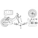 VidaXL Rower Dziecięcy 18 Cali dla dzieci w wieku 5-7 lat Jasny róż