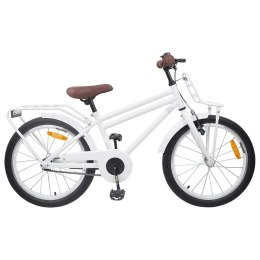 VidaXL Rower Dziecięcy 20 Cali dla dzieci w wieku 6-11 lat Biały
