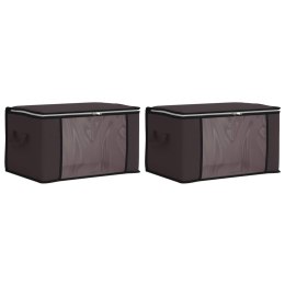 VidaXL Pojemnik na przechowywanie z przezroczystym bocznym oknem 2 pcs