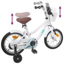 VidaXL Rower Dziecięcy 14 Cali dla dzieci w wieku 3-5 lat Biały