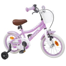 VidaXL Rower Dziecięcy 14 Cali dla dzieci w wieku 3-5 lat Fioletowy