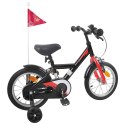 VidaXL Rower Dziecięcy 16 Cali dla dzieci w wieku 4-6 lat Czarny